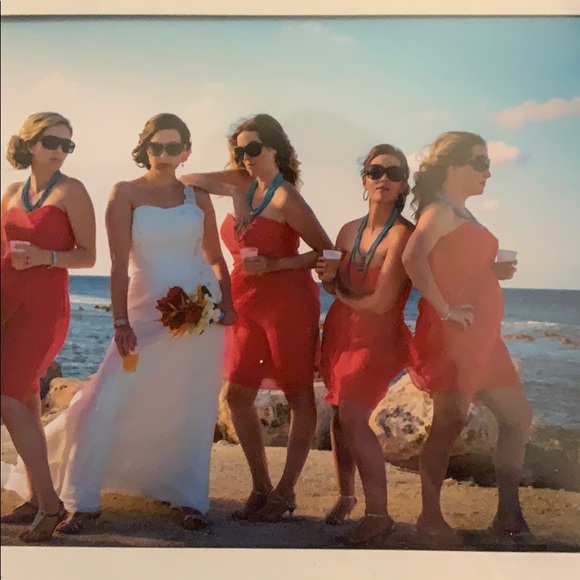 Coral bridesmaids dress - Picture 2 of 2